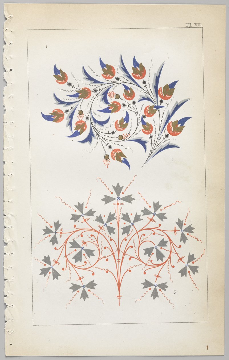 El arte del diseño decorativo: con un apéndice, dando las horas del día en que las flores se abren, publicado por Day & Son, Londres, 1862 de Christopher Dresser