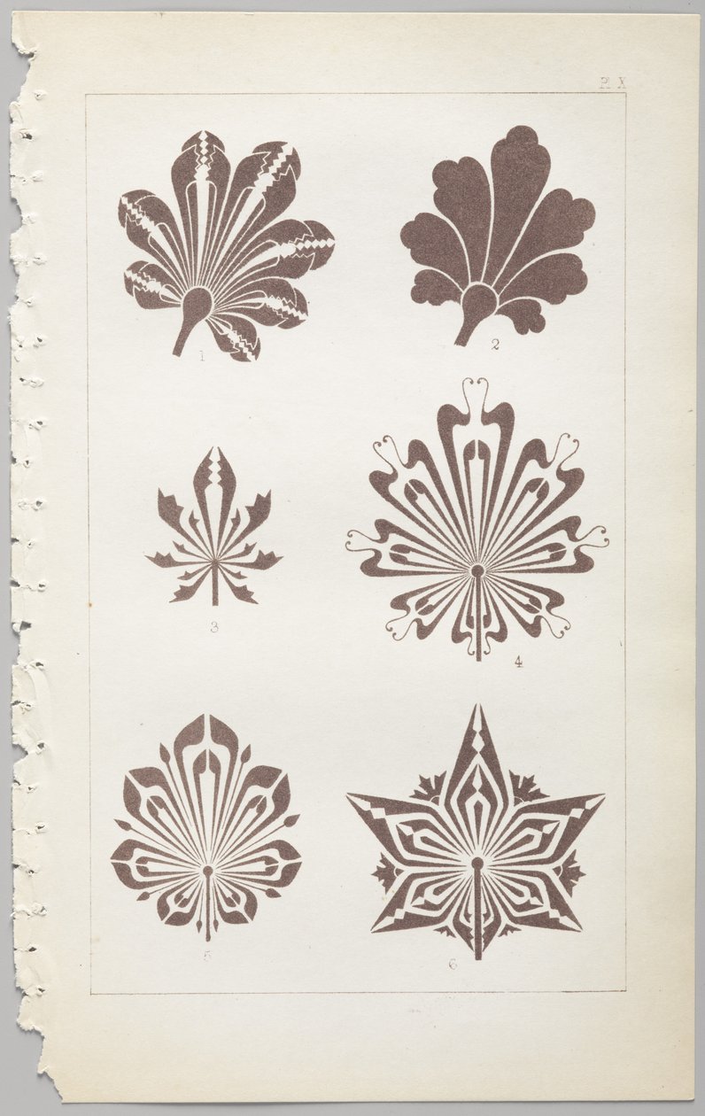 El arte del diseño decorativo: con un apéndice, dando las horas del día en que las flores se abren, publicado por Day & Son, Londres, 1862 de Christopher Dresser