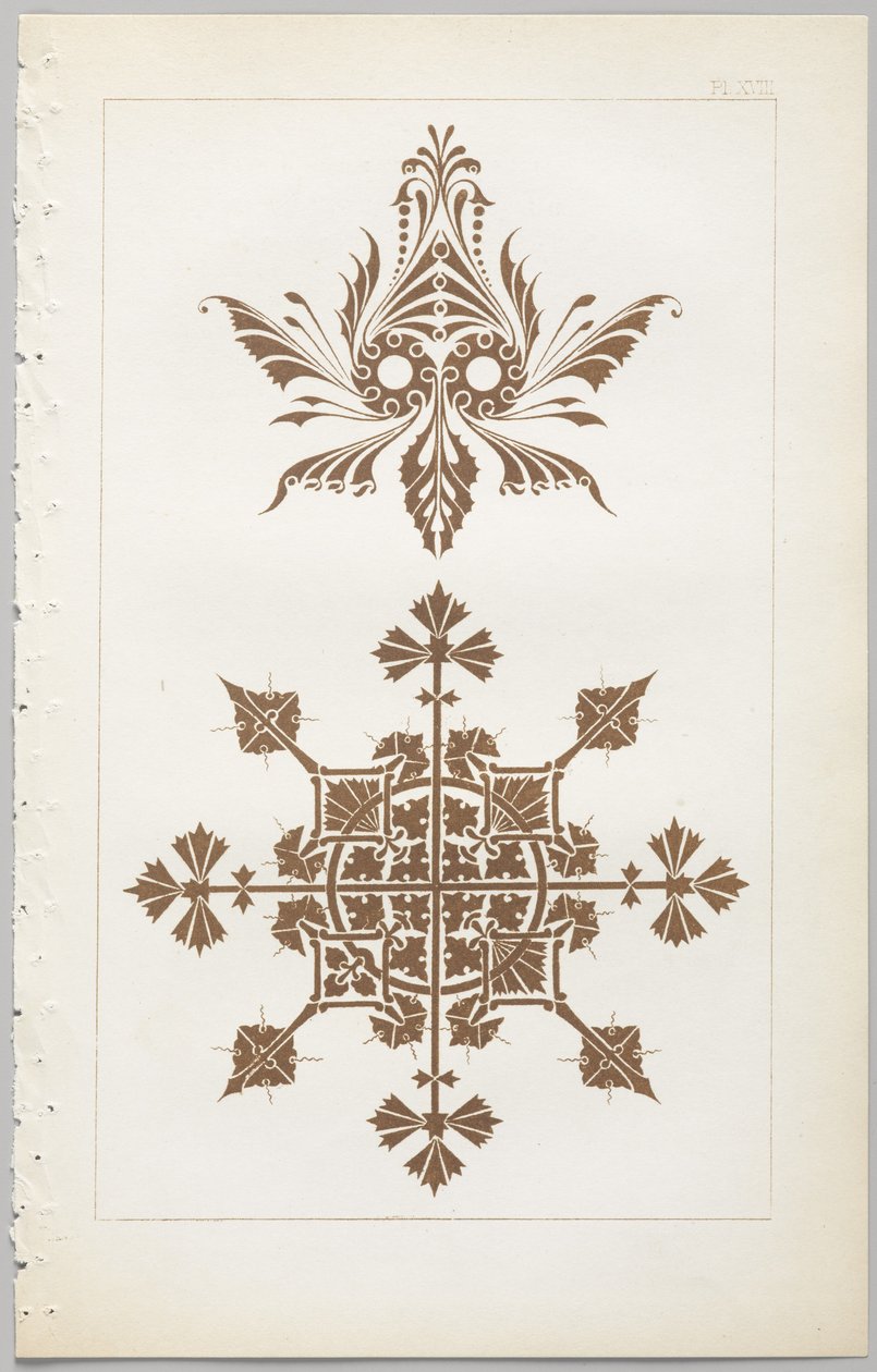 El arte del diseño decorativo: con un apéndice, dando las horas del día en que las flores se abren, publicado por Day & Son, Londres, 1862 de Christopher Dresser