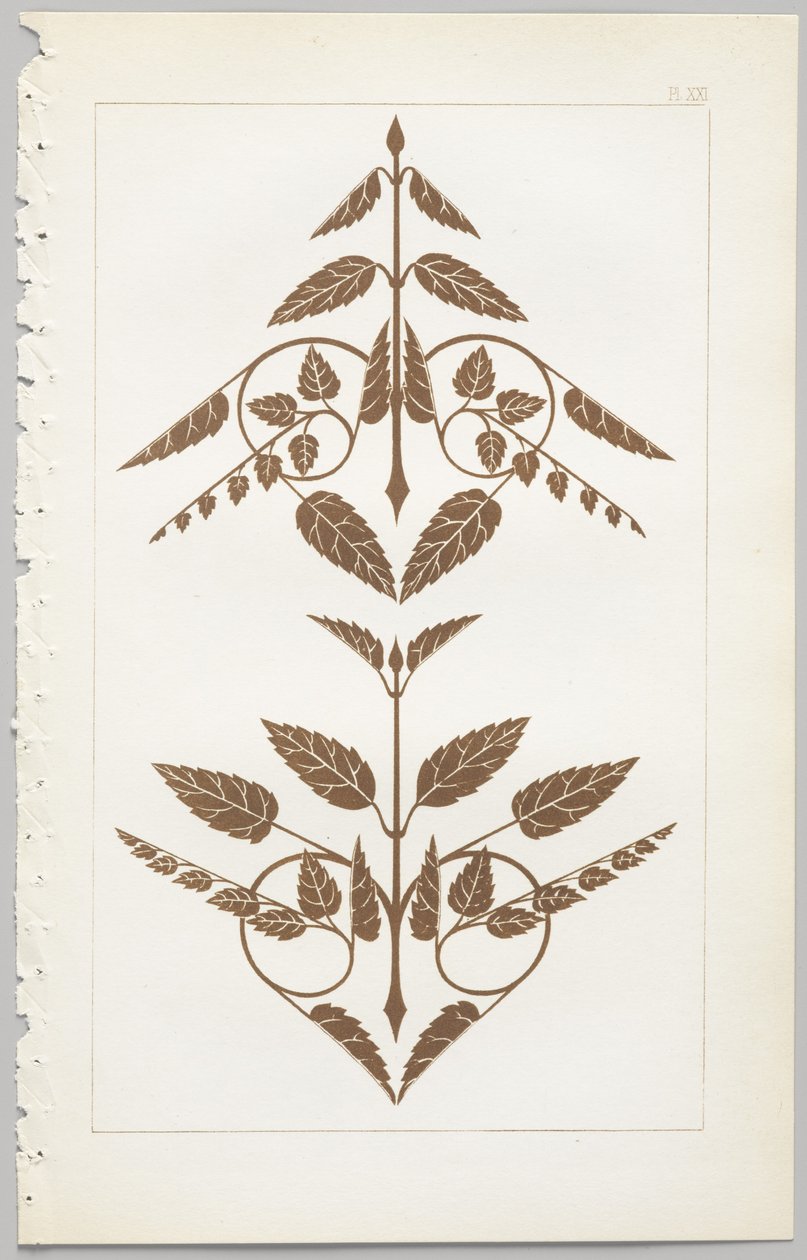 El arte del diseño decorativo: con un apéndice, dando las horas del día en que las flores se abren, publicado por Day & Son, Londres, 1862 de Christopher Dresser