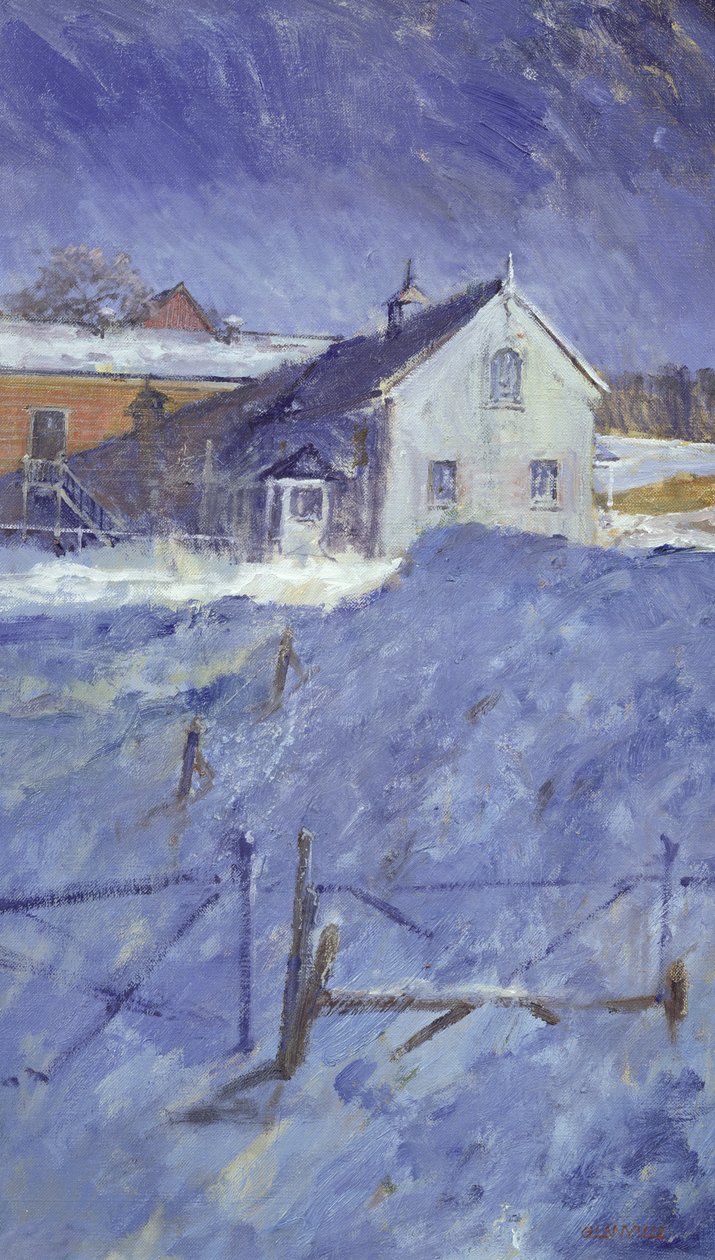 Invierno en Silver Lodge (óleo sobre lienzo) de Christopher Glanville
