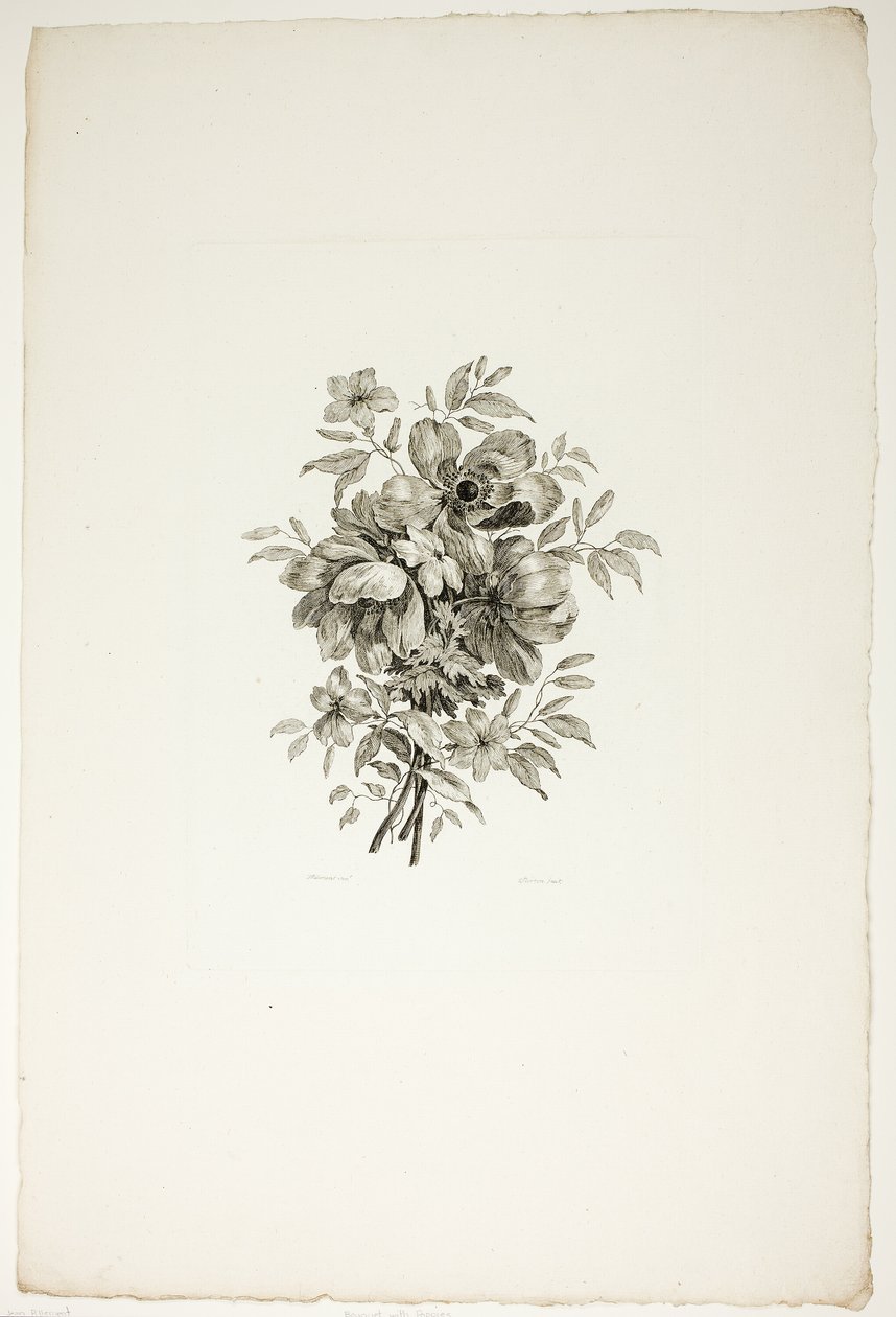 Ramo con amapolas, de la colección de diferentes ramos de flores, inventado y dibujado por Jean Pillement y grabado por P. C. Canot de Christopher Norton