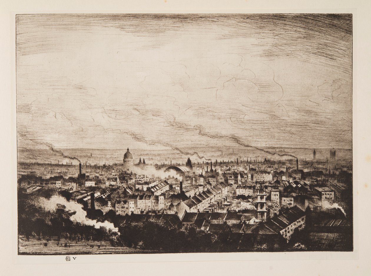 Londres desde Parliament Hill, pub. 1923 de Christopher Richard Wynne Nevinson