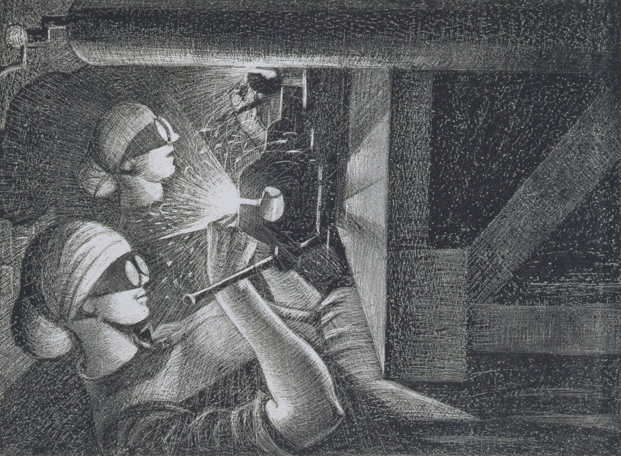Soldadores de acetileno, 1917 de Christopher Richard Wynne Nevinson