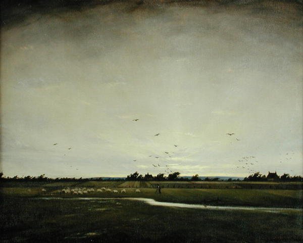 Un paisaje inglés, Romney Marsh de Christopher Richard Wynne Nevinson