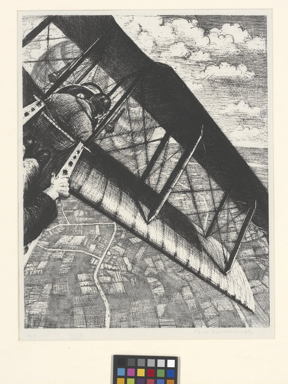 Construyendo aviones: Banking At 4,000 Feet (litografía) de Christopher Richard Wynne Nevinson