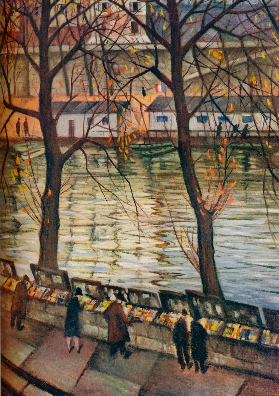 Los Bibliófilos. Un día de otoño en París, c1930 de Christopher Richard Wynne Nevinson
