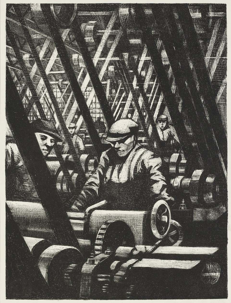 Haciendo el motor, 1917 de Christopher Richard Wynne Nevinson