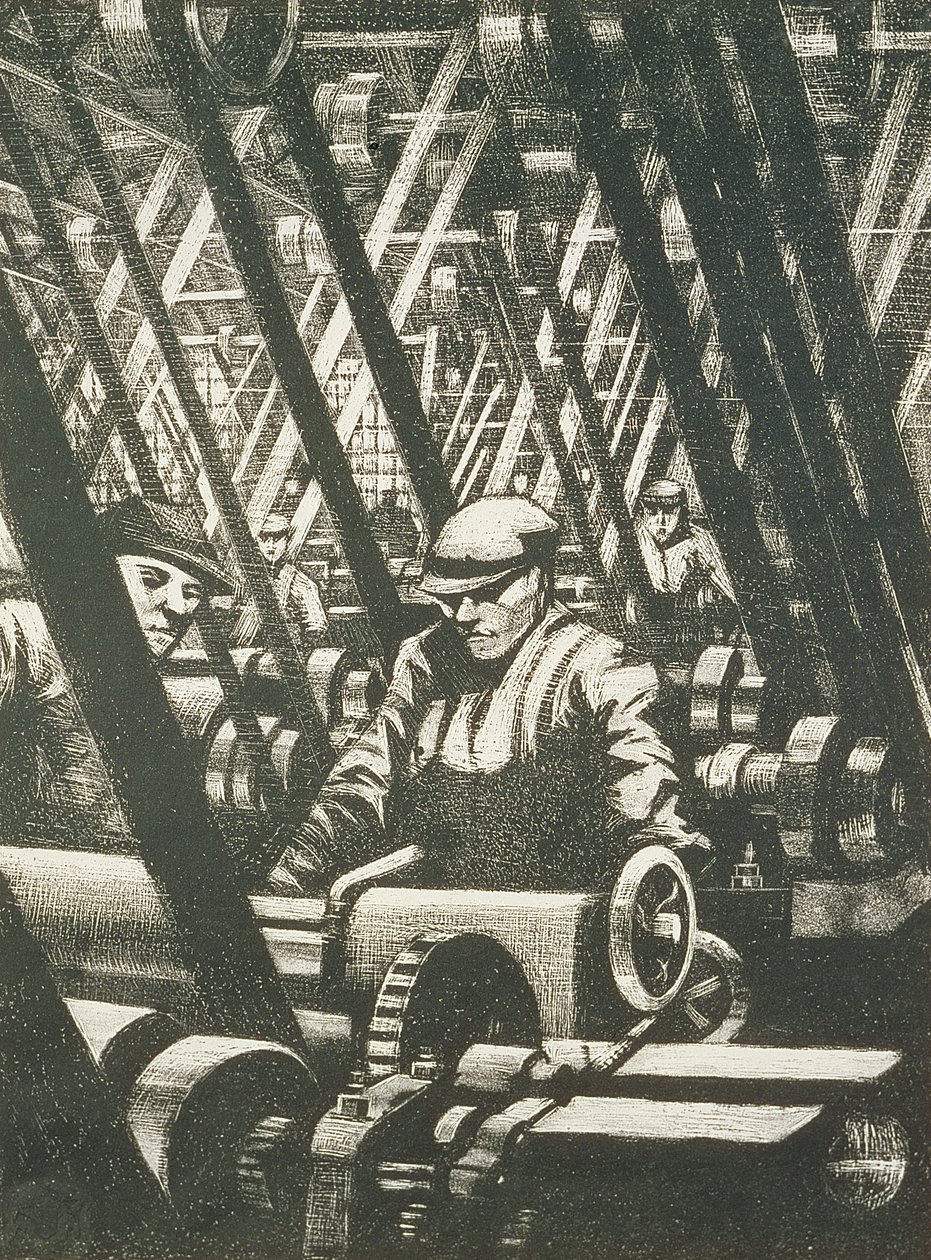 Haciendo el motor, 1917 de Christopher Richard Wynne Nevinson