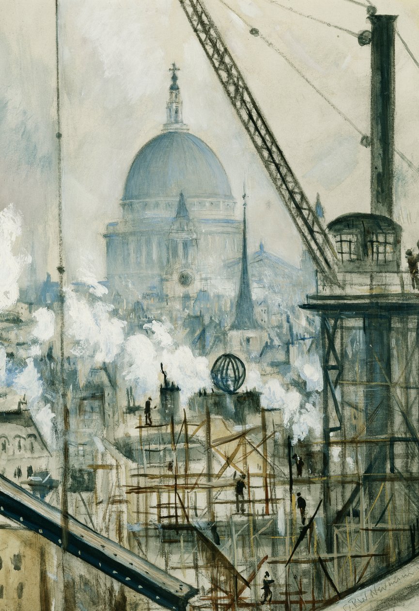 San Pablo desde el edificio del Telégrafo, Fleet Street de Christopher Richard Wynne Nevinson