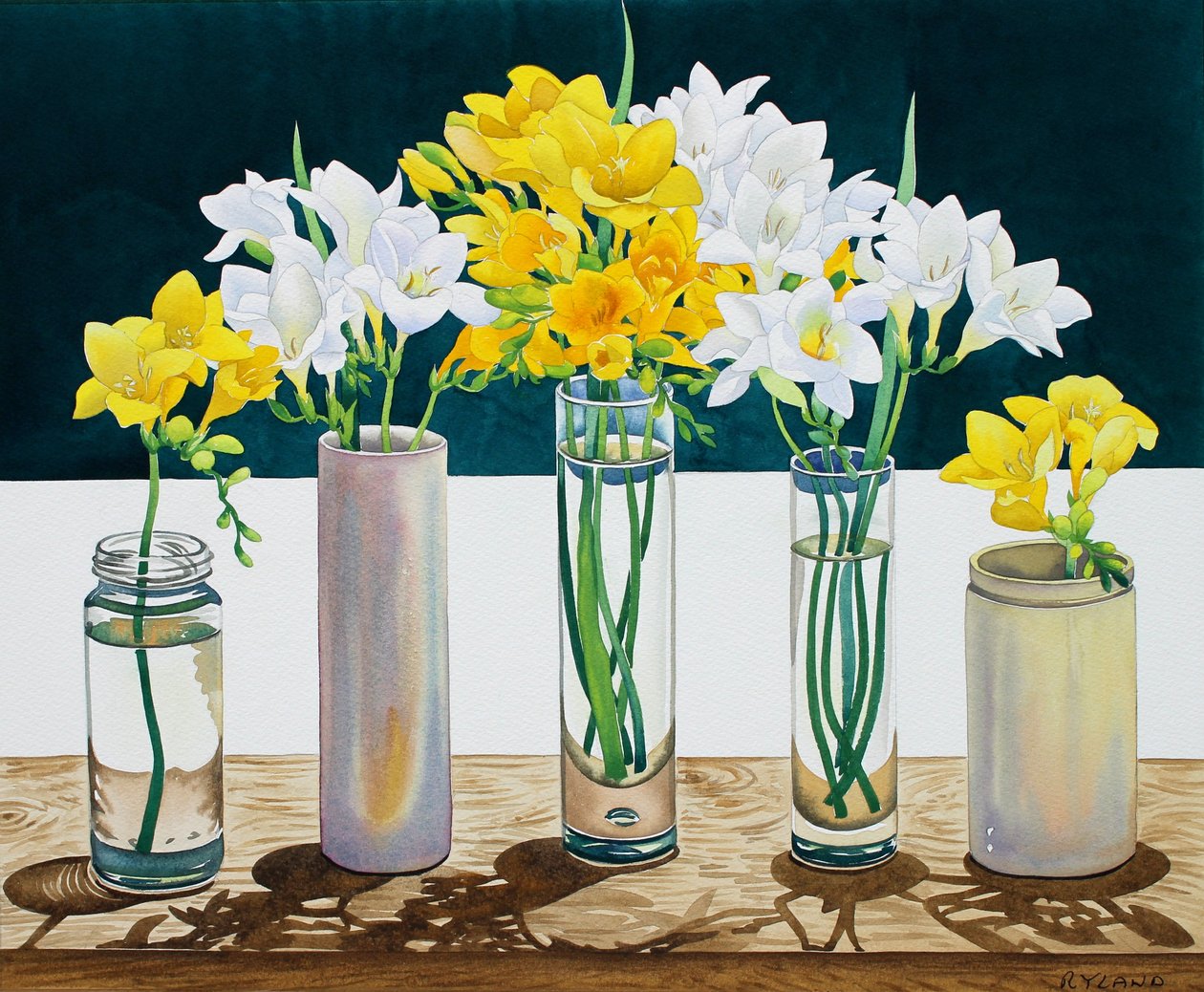 Naturaleza Muerta con Fresias de Christopher Ryland