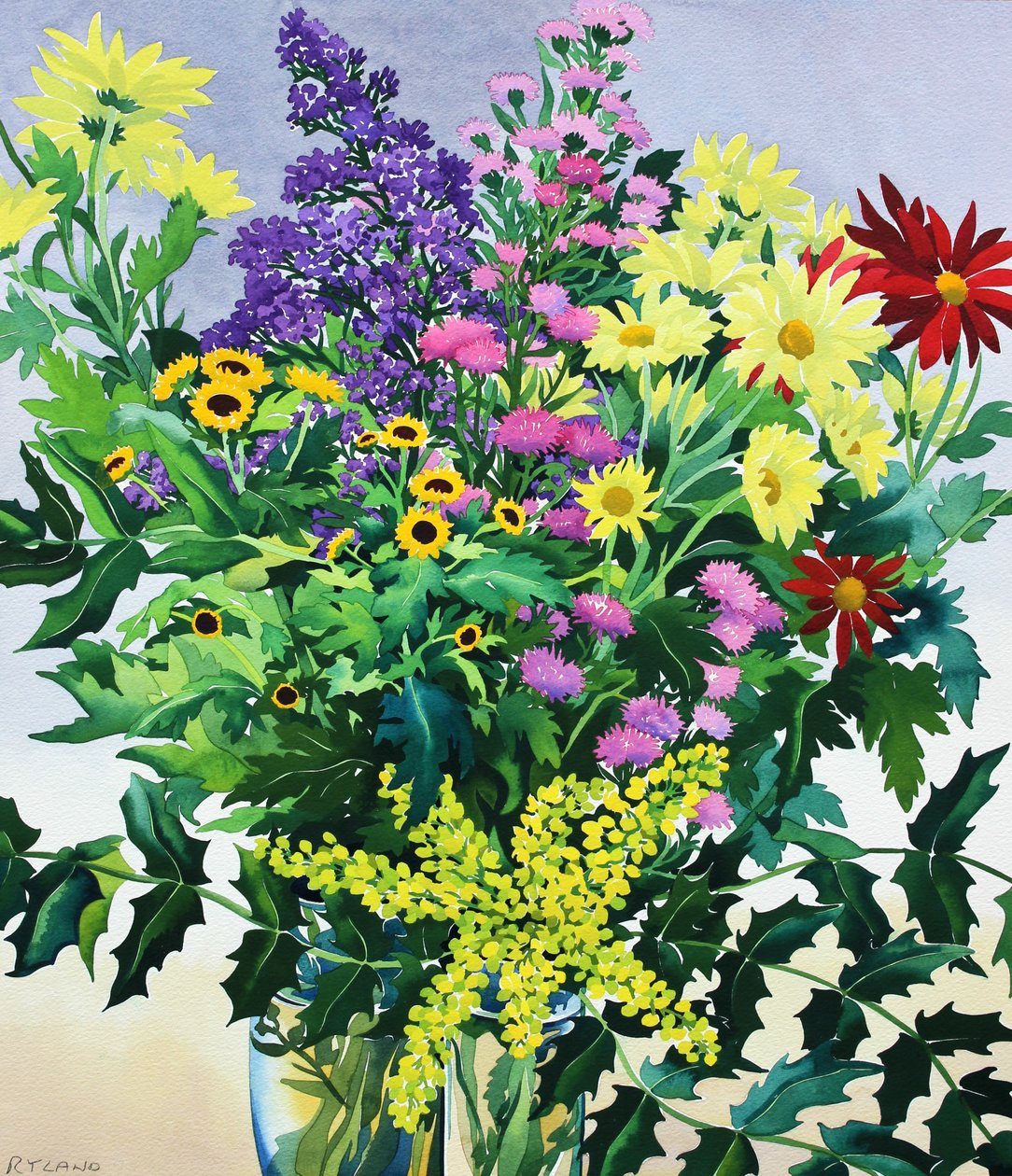 Flores y hojas de invierno de Christopher Ryland