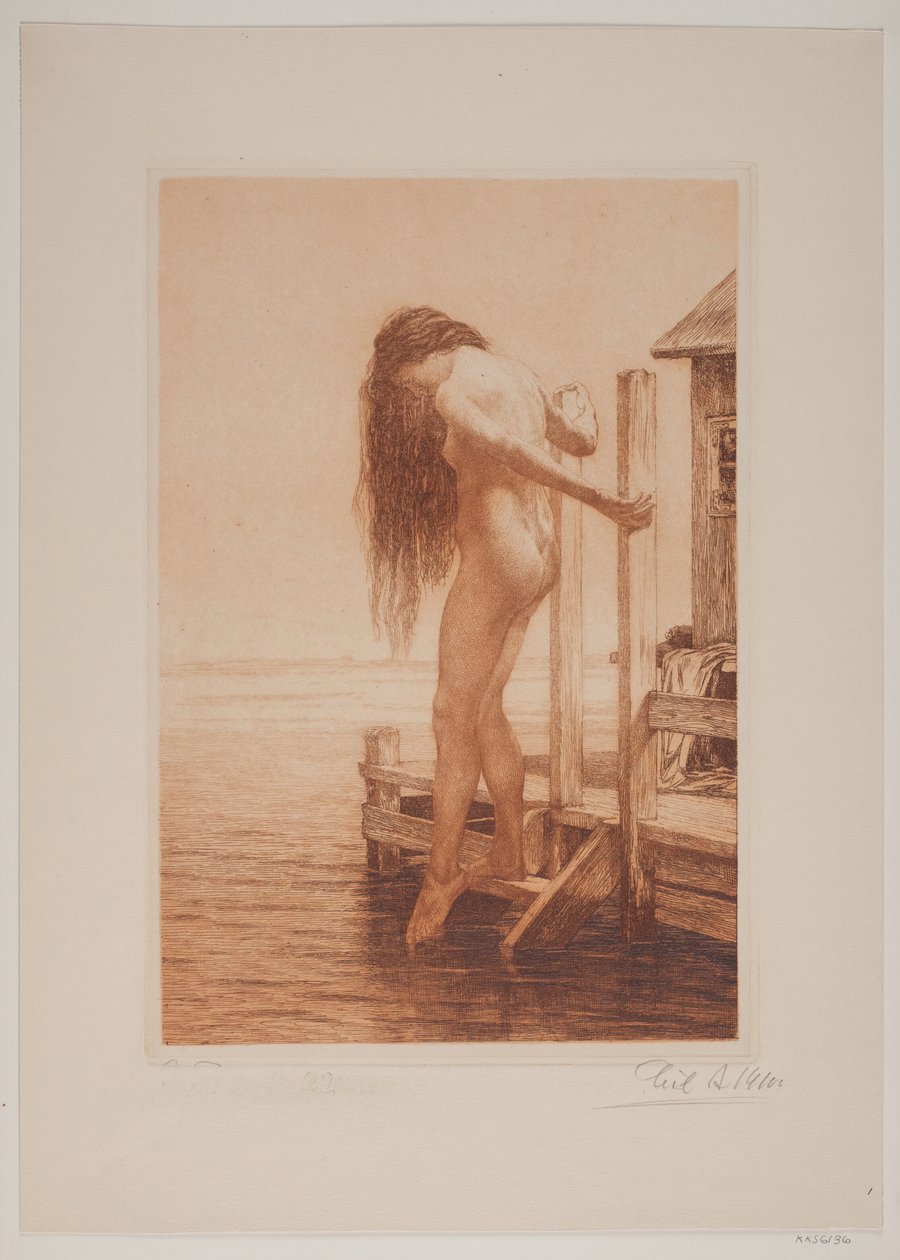 Dama bañándose de Cilius Johannes Konrad Andersen