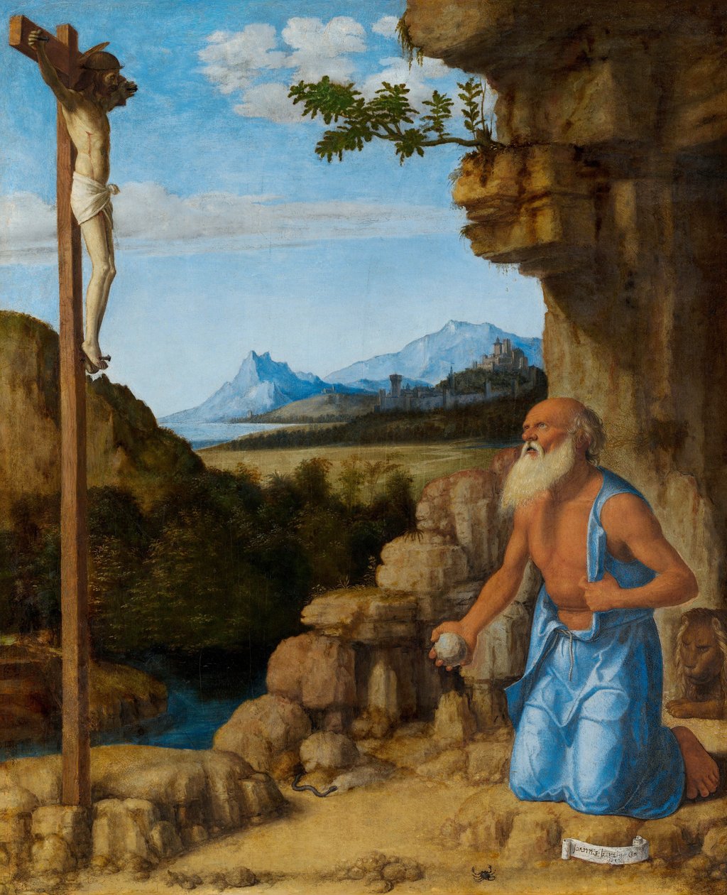 San Jerónimo en el desierto (detalle) de Cima da Conegliano