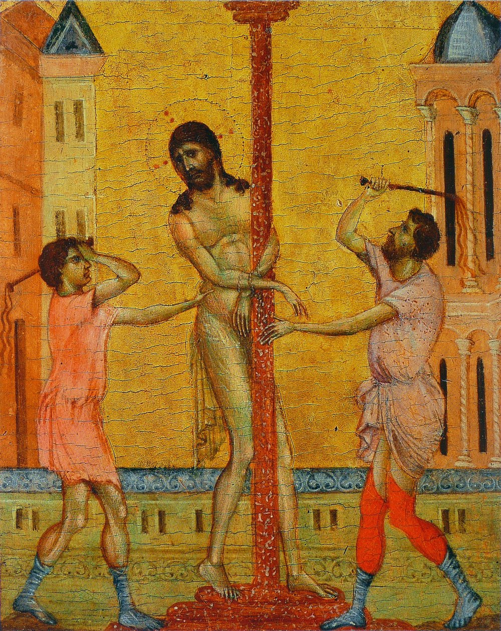 La flagelación de Cristo de Cimabue