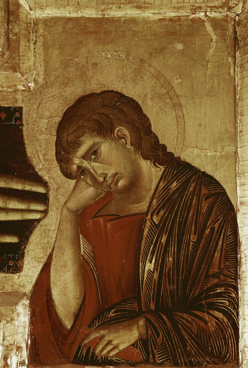 Crucifijo: Detalle de San Juan de Cimabue