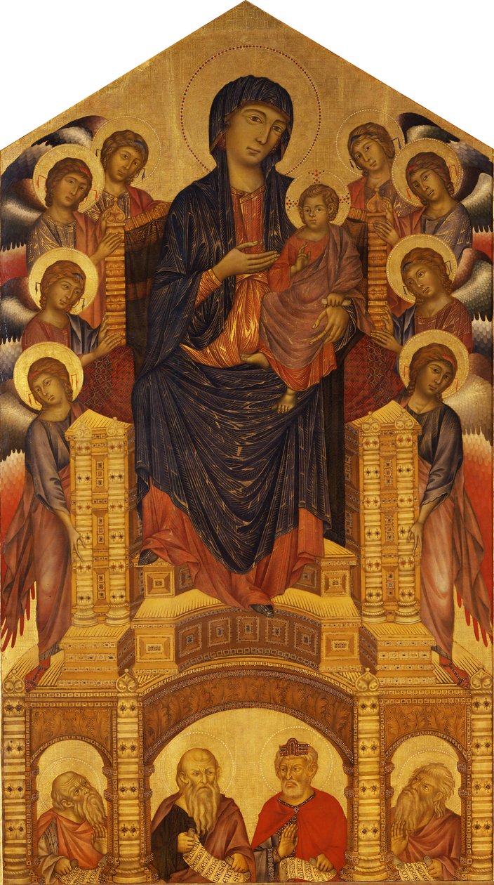 Santa Trinita Maestà (Virgen entronizada; Virgen con el Niño entronizado y ocho ángeles, Virgen de Santa Trinita) de Cimabue