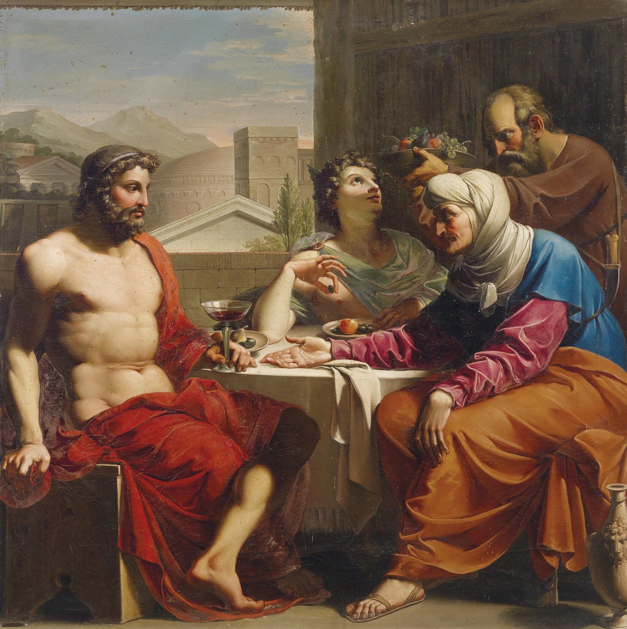 Júpiter y Mercurio con Filemón y Baucis de Andrea the Elder Appiani