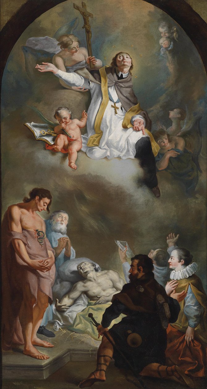 San Juan Nepomuceno como intercesor de los pobres y enfermos de Franz Anton Maulbertsch