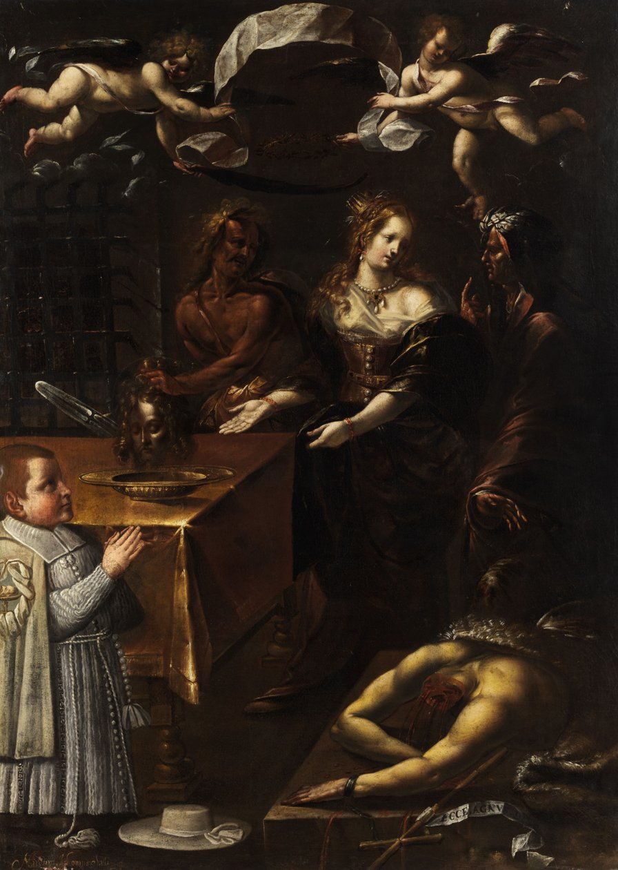 La decapitación de Juan el Bautista de Circle of Giulio Cesare Procaccini