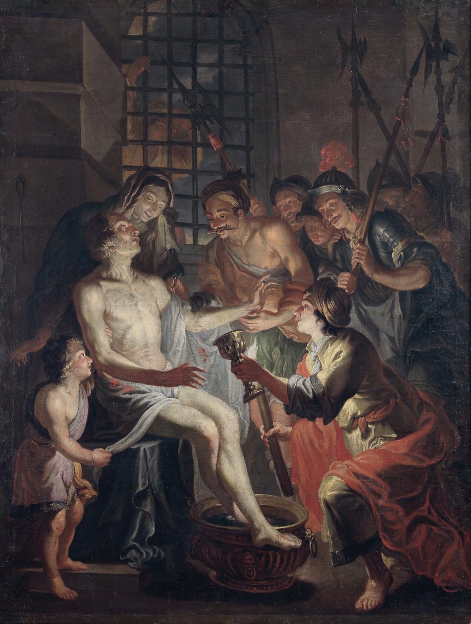 La muerte de Séneca de Circle of Matthias Stom