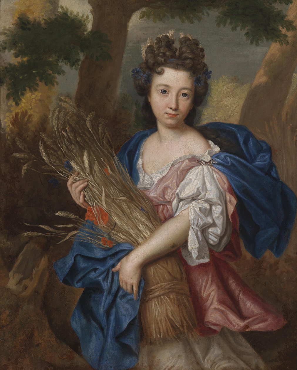 Retrato de una mujer desconocida representada como Ceres de Circle of Pierre Mignard