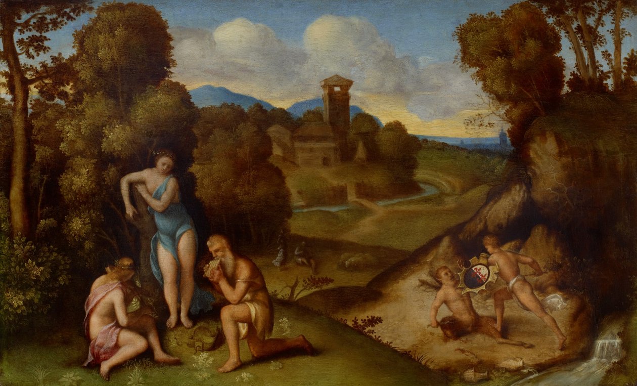 Alegoría de circle of Giorgione