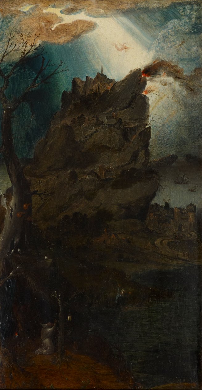 Paisaje con ermitaño de Circle of Jan Wellens de Cock