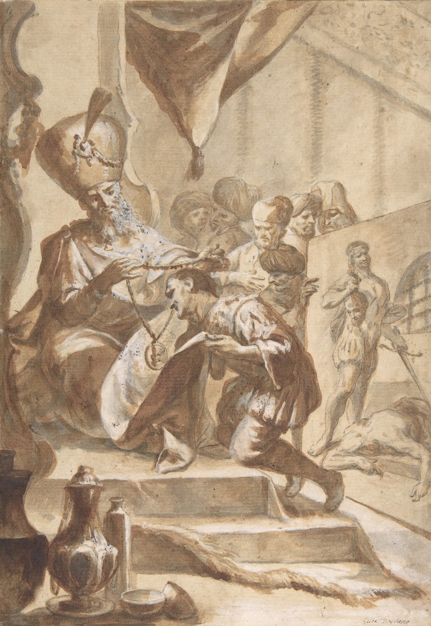 El pintor recompensado de Circle of Luca Giordano.