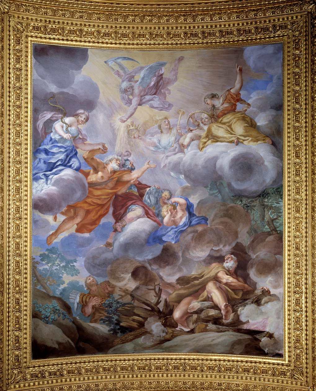 Alegoría de Saturno exaltando la magnificencia de la familia Medici - Fresco de Ciro Ferri
