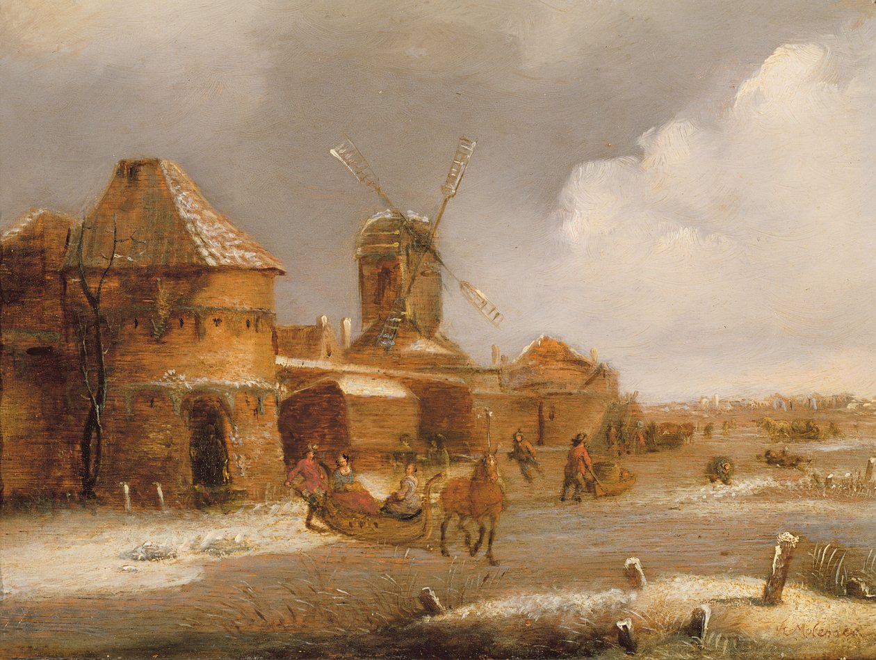 Escena de invierno de Claes Molenaer