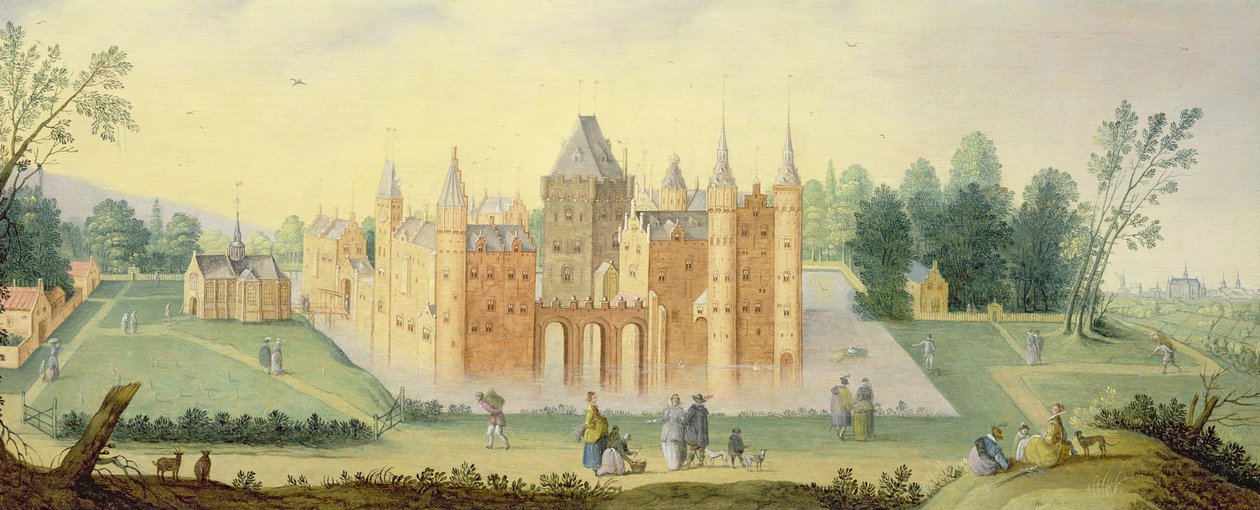 Abadía y castillo en Egmond de Claes Jacobsz van der Heck