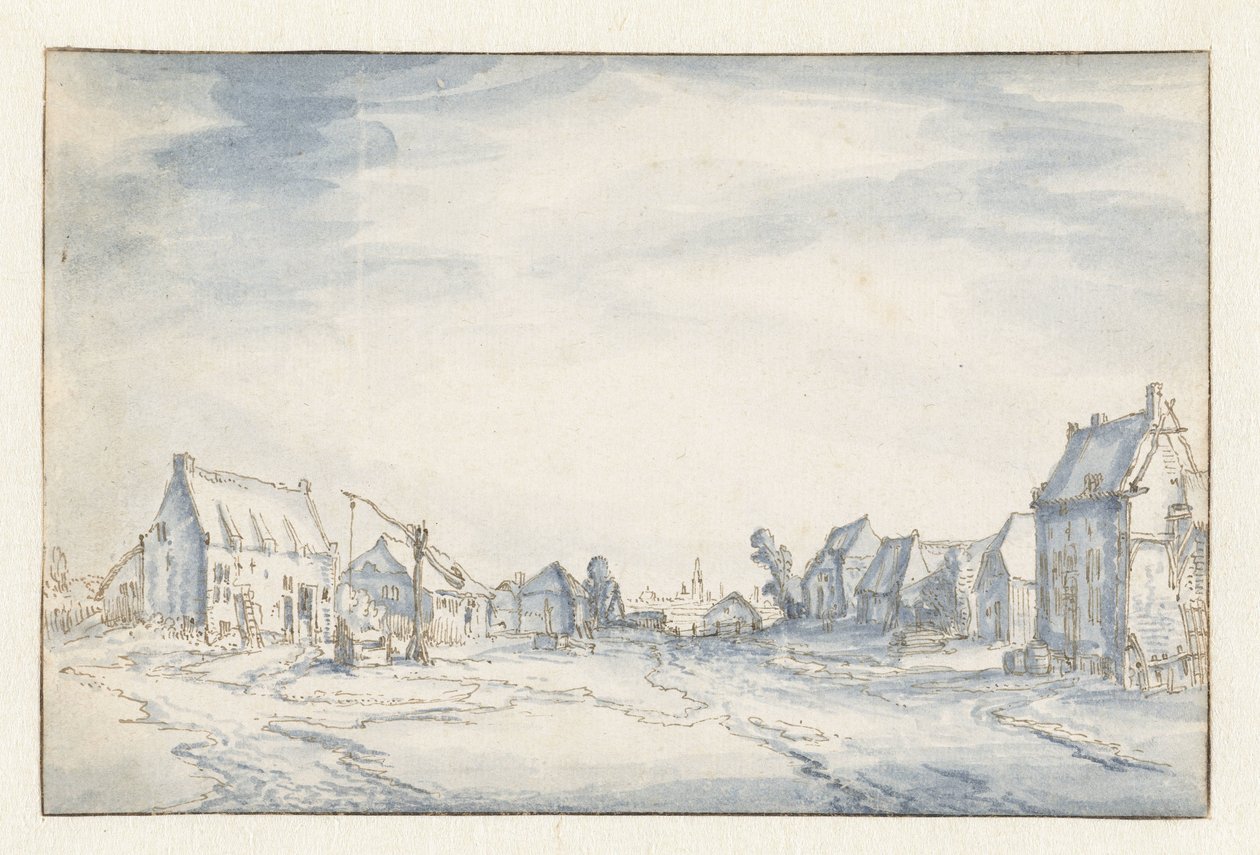 Vista del pueblo de Claes Jansz. Visscher (II) (attributed to)