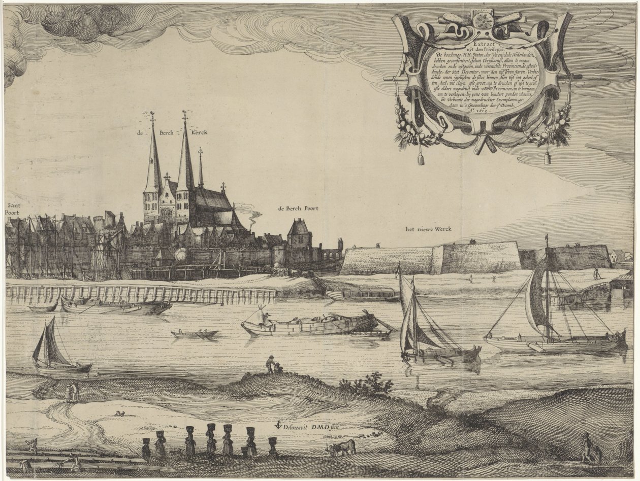 Perfil de Deventer (placa IV) de Claes Jansz. Visscher (II) (possibly)