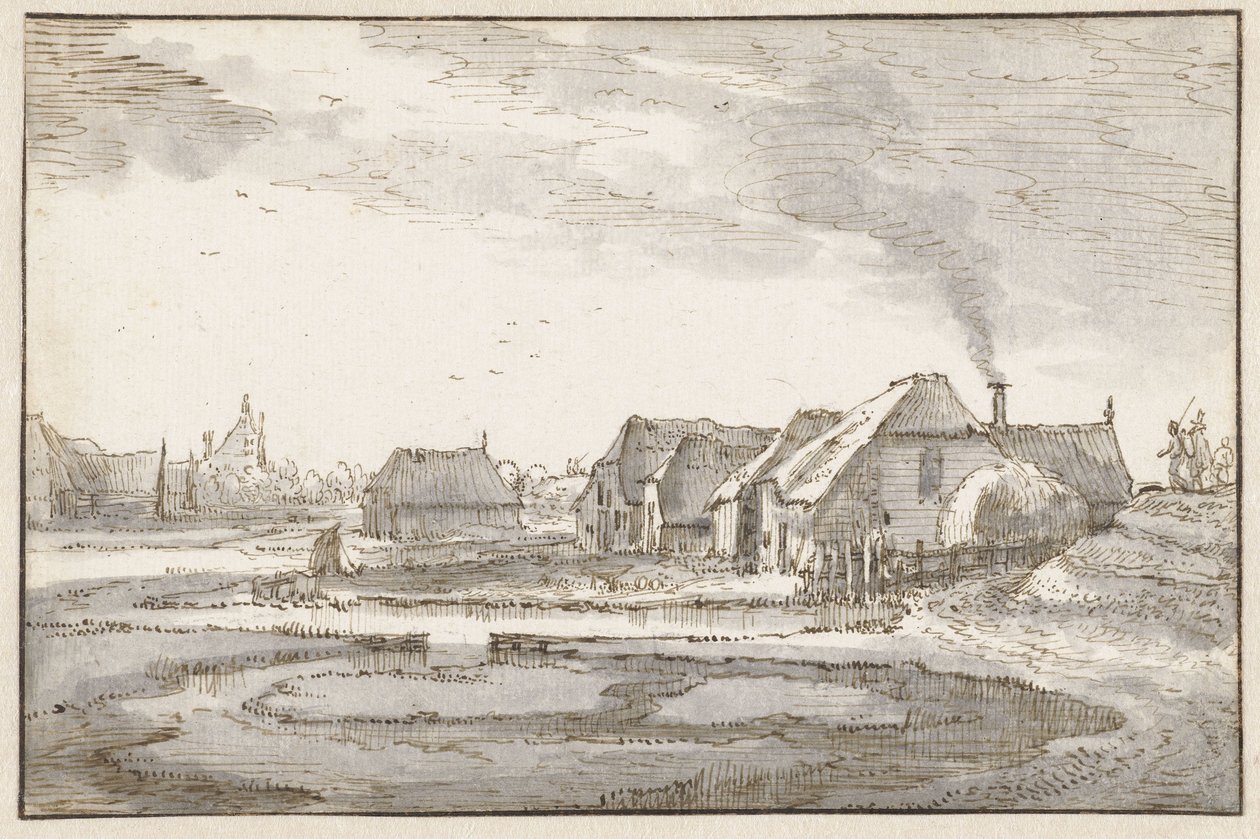 Spaarndammerdijk cerca de Braakjes de Claes Jansz. Visscher (II)
