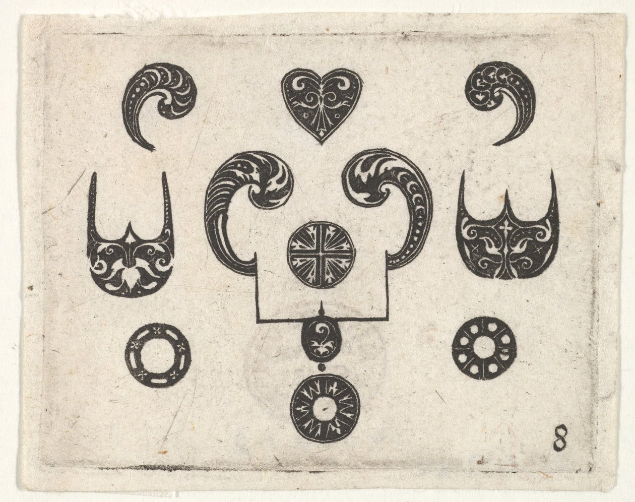 Grabado en negro con varios motivos de Claes Jansz Visscher