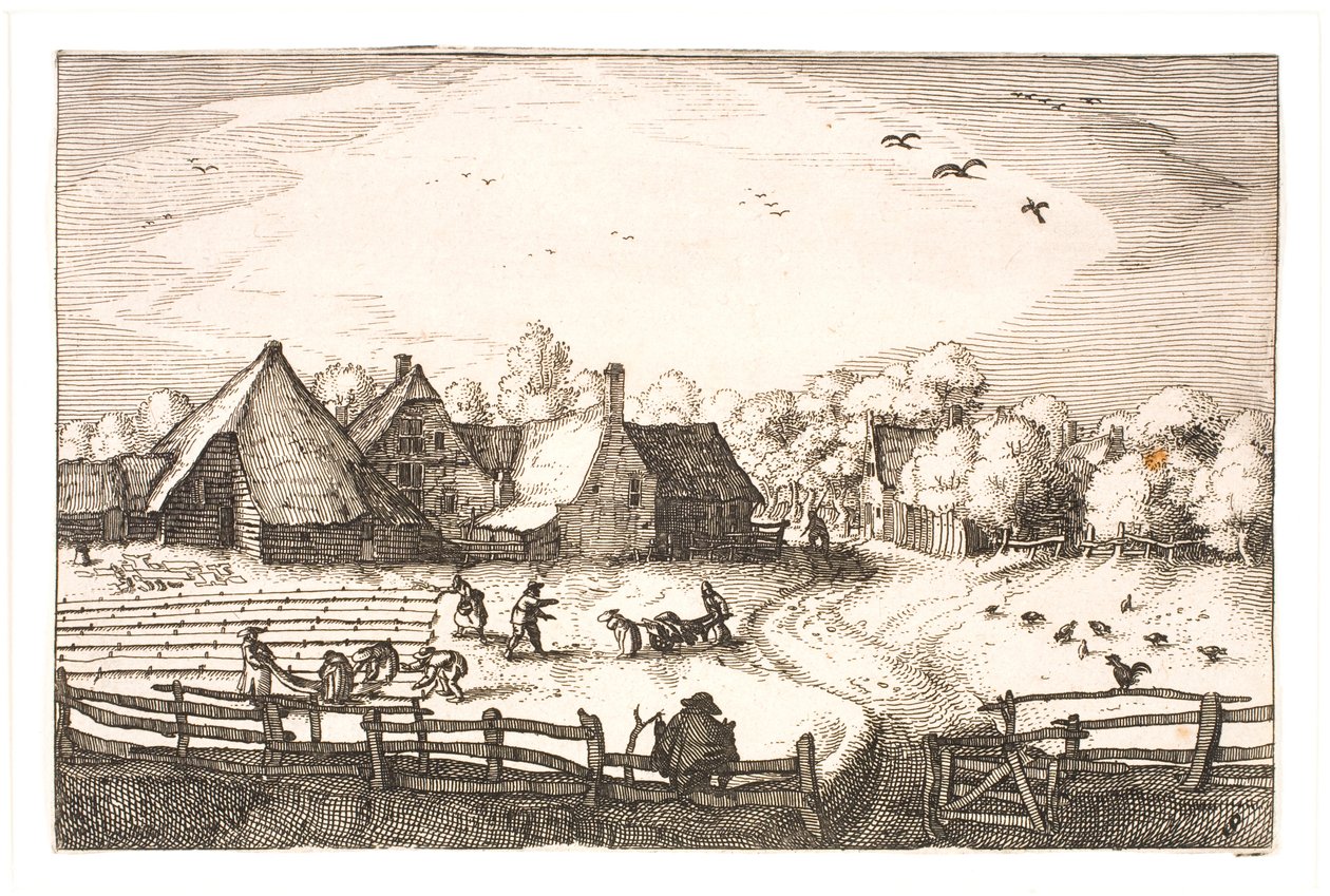 Campos de blanqueo cerca de Haarlemmerhout de Claes Jansz. Visscher