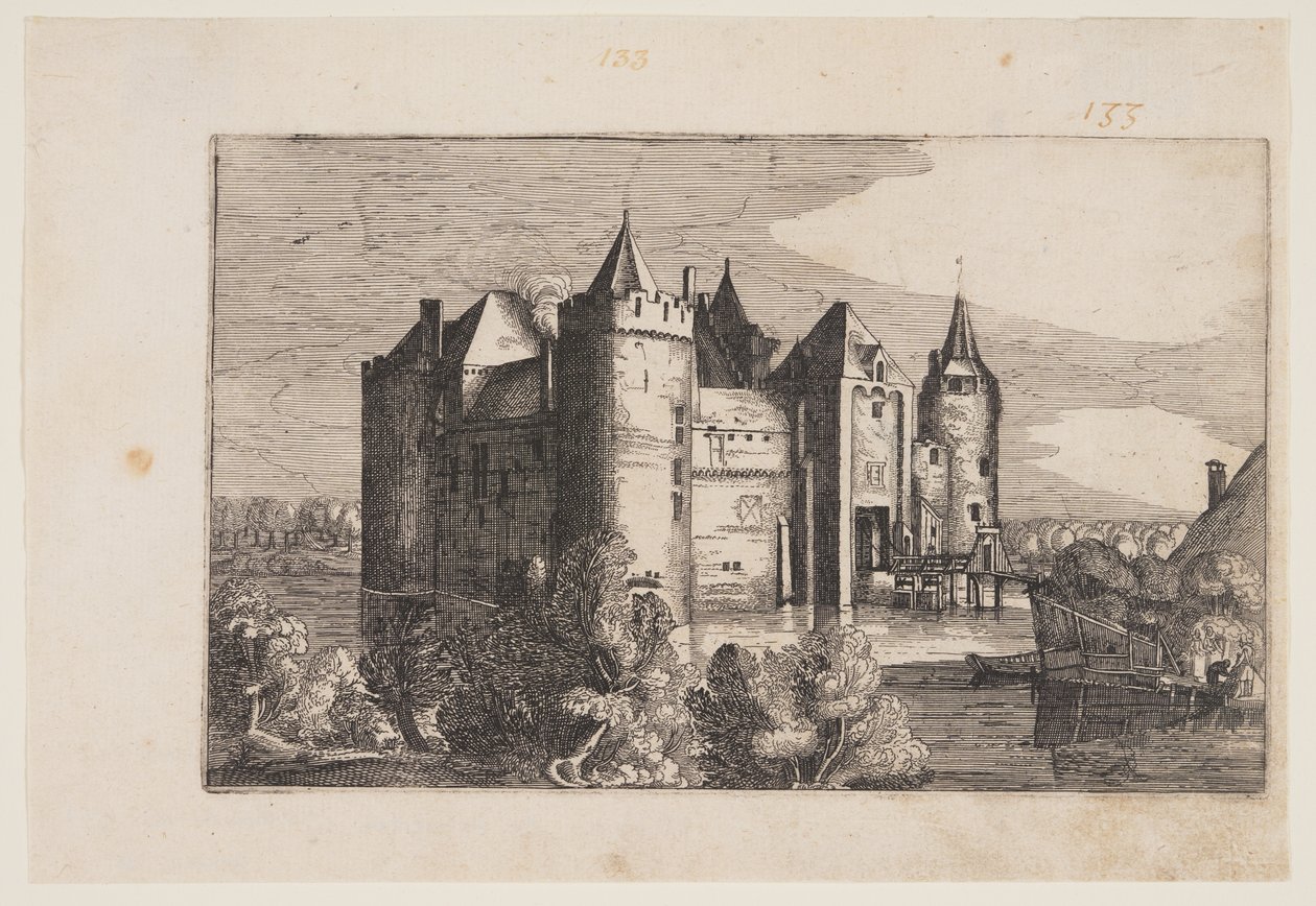 El castillo de Muiden, de Cuatro castillos en Holanda y Utrecht de Claes Jansz. Visscher