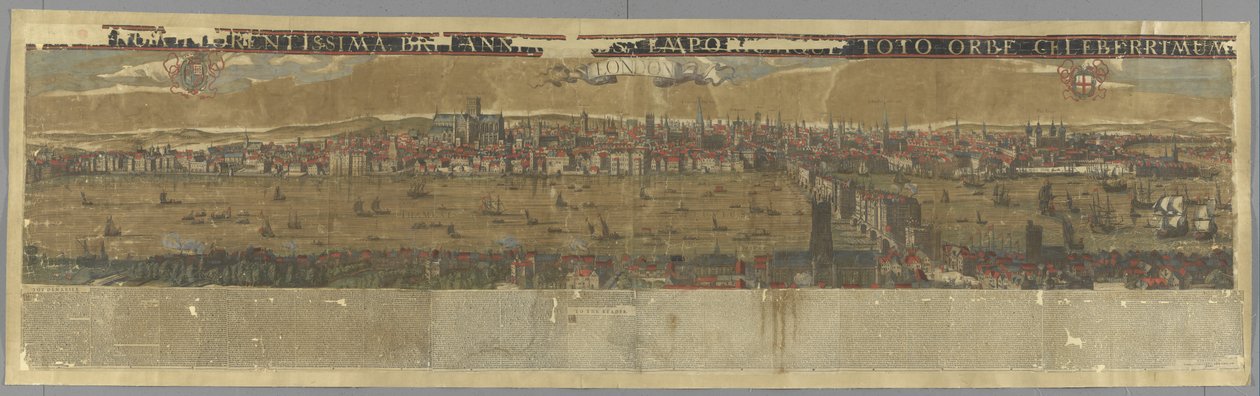 Vista del río Támesis, con el Puente de Londres, 