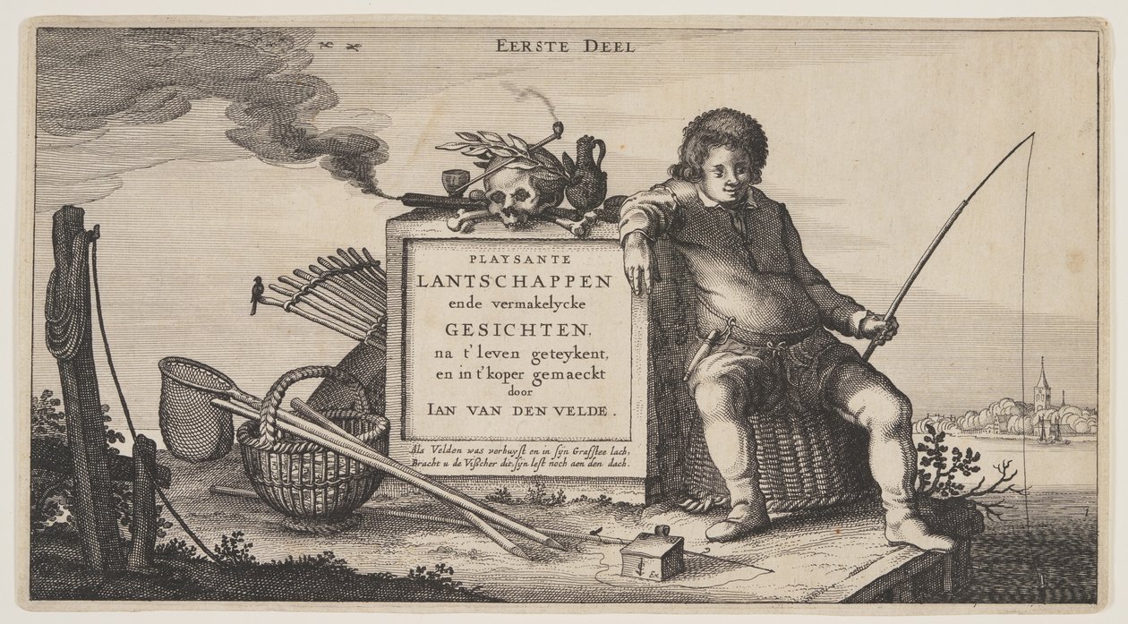 Portada, de Paisajes (Playsante Lantschappen) de Claes Jansz. Visscher II