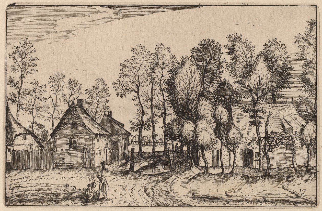 Paisaje con Árboles Talados de Claes Jansz Visscher after Johannes van Doetechum, the Elder after Lucas