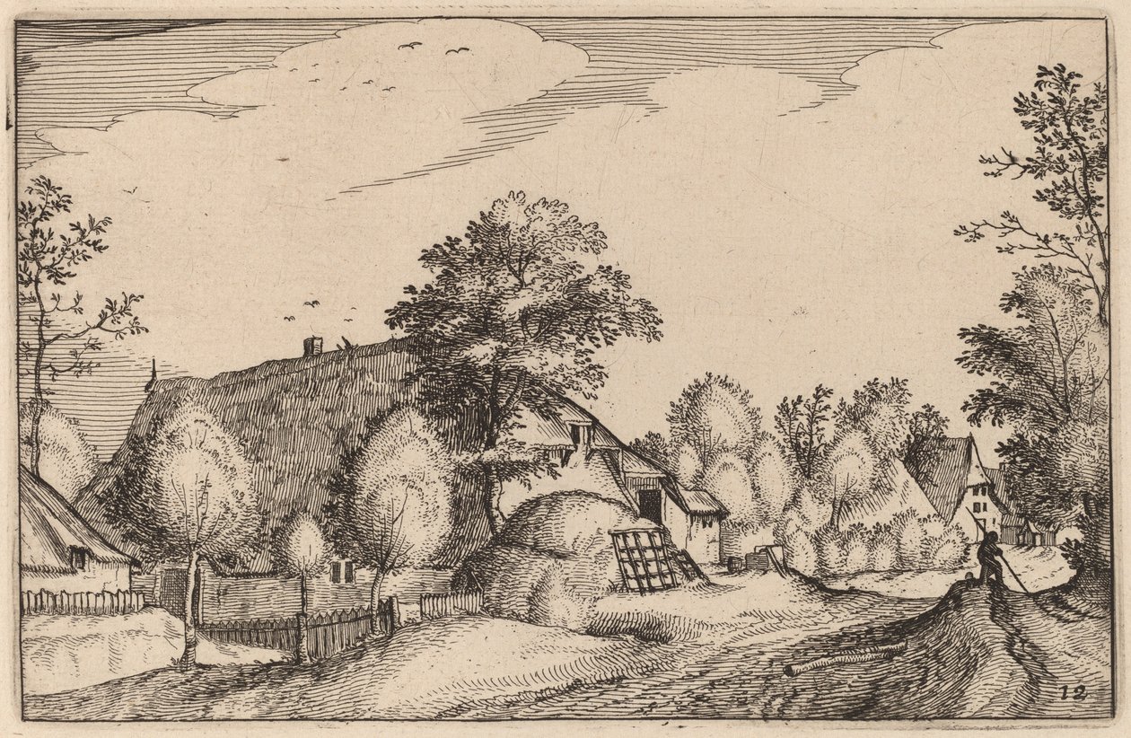 Camino del pueblo de Claes Jansz Visscher after Lucas van Doetechum after Master of the Small Landscapes after Johannes