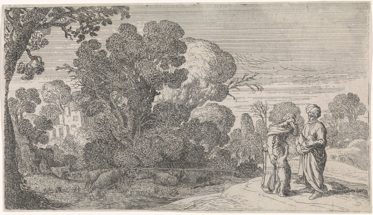 Expulsión de Agar e Ismael Historia de Abraham (título de la serie) de Claes Moeyaert