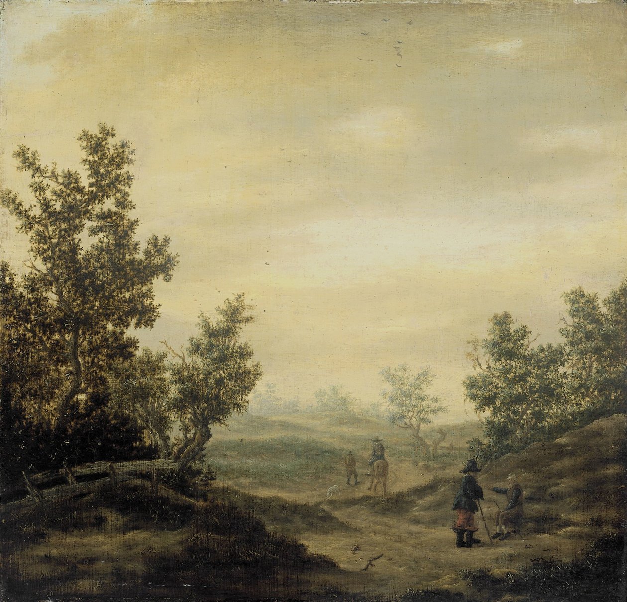 Camino en las dunas de Claes van Beresteyn (attributed to)