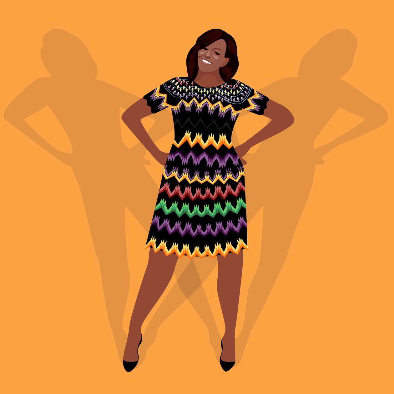 retrato de Michelle Obama de Claire Huntley