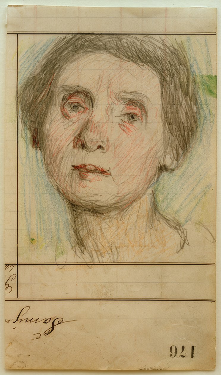 Autorretrato en frente de Clara Siewert