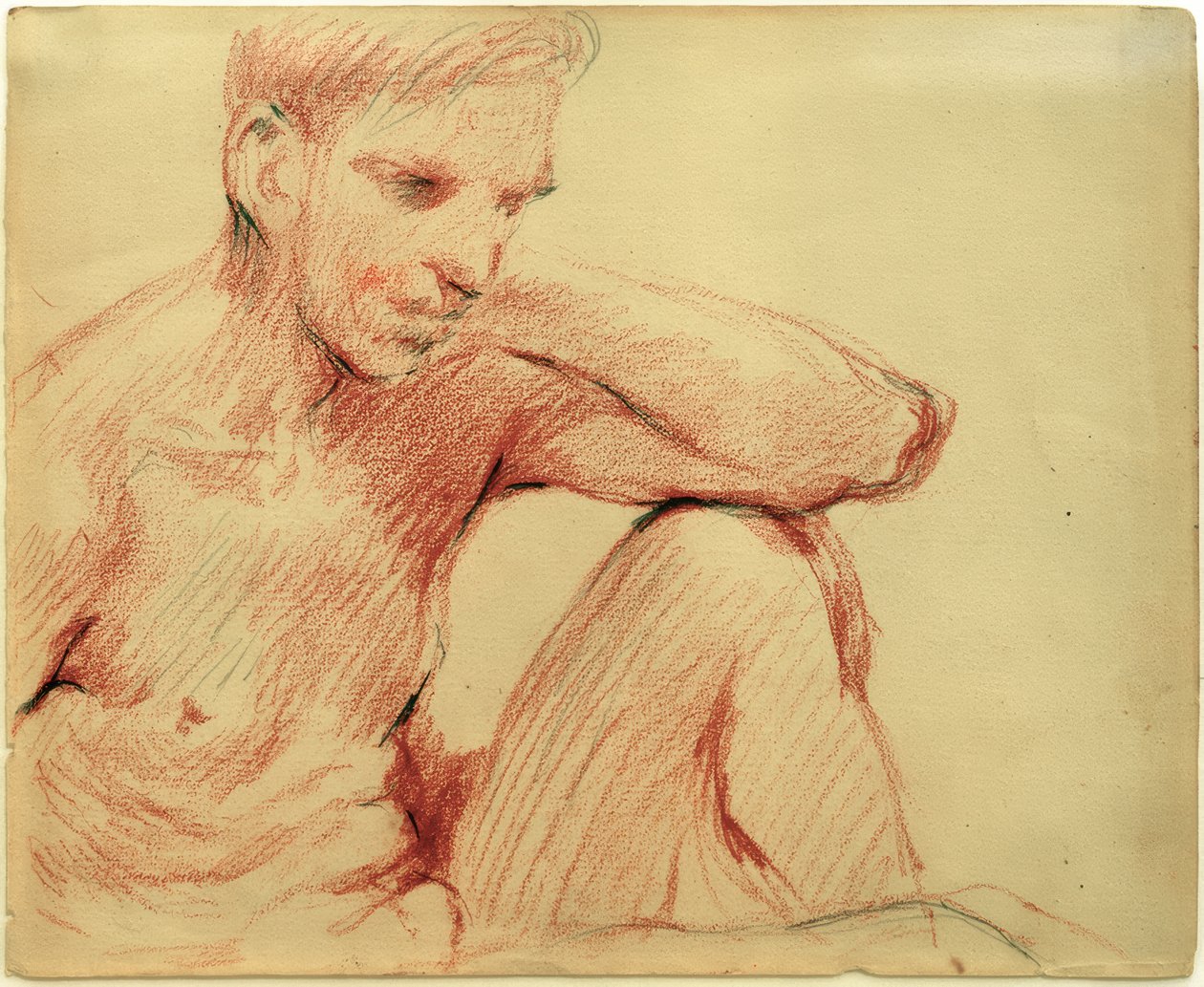 Desnudo masculino sentado de Clara Siewert