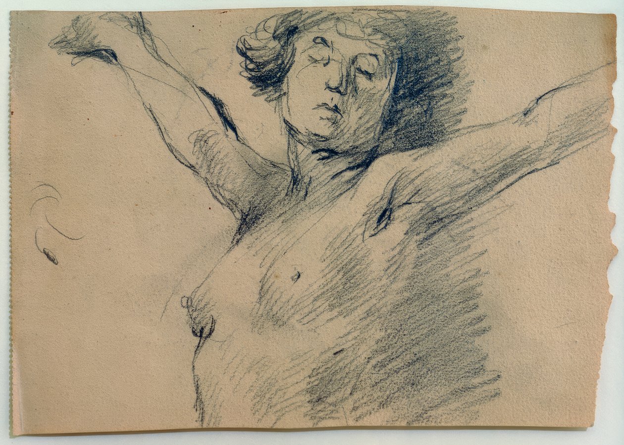 Desnudo femenino, medio cuerpo de Clara Siewert