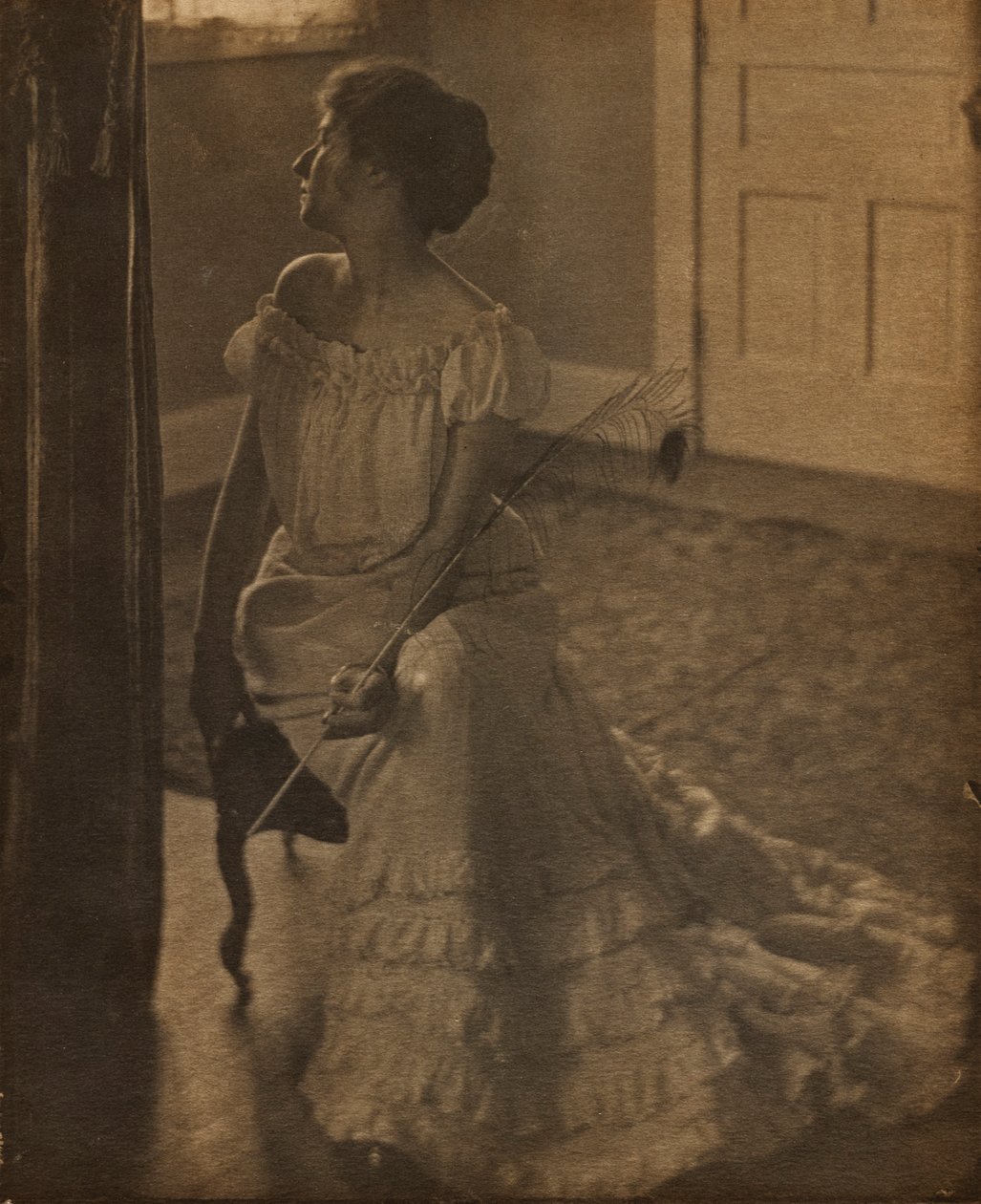 La pluma de pavo real, c. 1902 de Clarence H. White