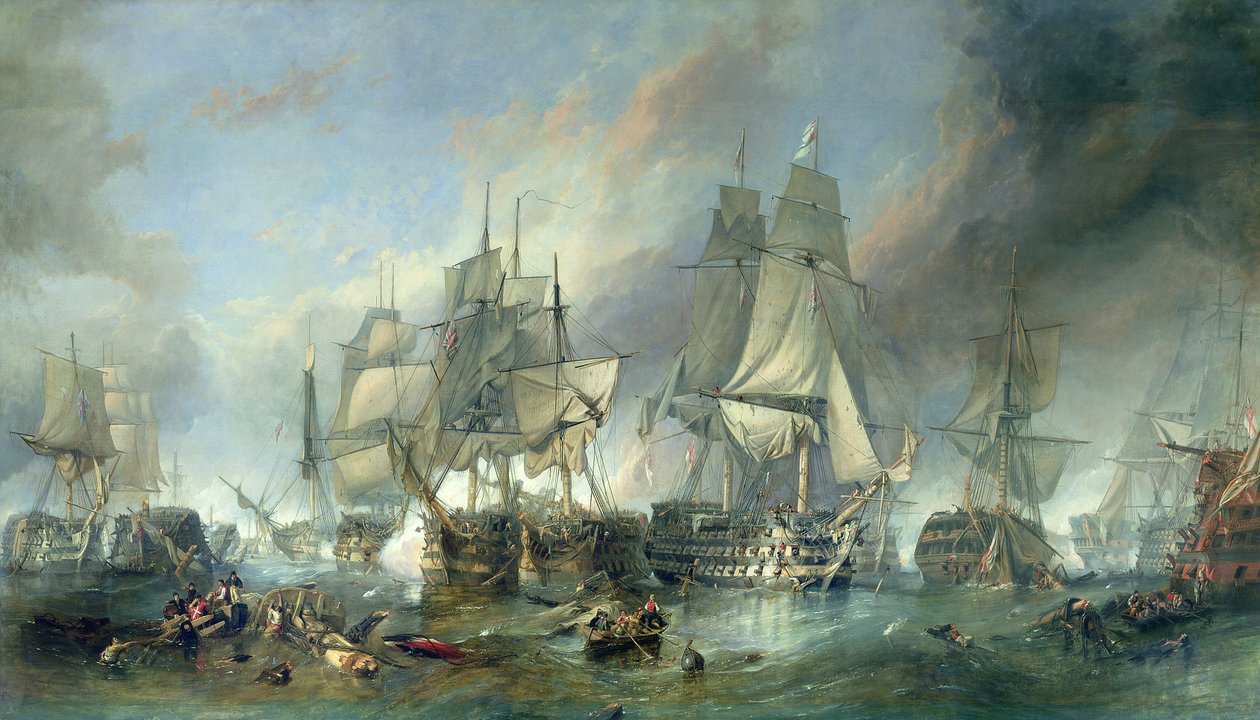 La Batalla de Trafalgar, 1805 de Clarkson Frederick Stanfield